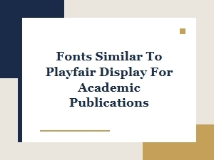 Serif Alternatives for Scholarly Publishing